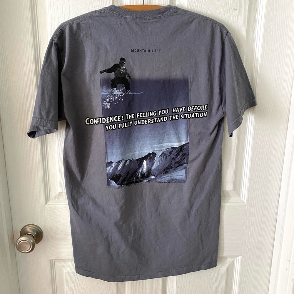 Mountain Life Snowboarding T-shirt Mens M 100 Cotton USA